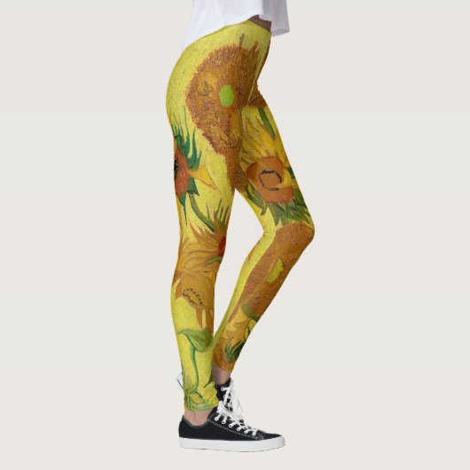 Vincent van Gogh - Vase met vijftien zonnebloemen Leggings (Rechts)