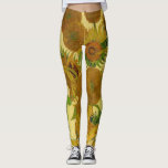 Vincent van Gogh - Vase met vijftien zonnebloemen Leggings<br><div class="desc">Vase met vijftien zonnebloemen / Vase avec quinze tournesols - Vincent Van Gogh,  augustus 1888 - Sunflower 1888 fouth version (F454)</div>