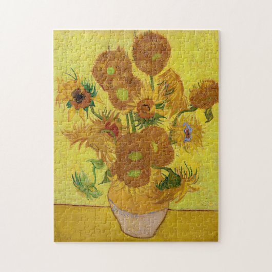 Vincent van Gogh - Vase met vijftien zonnebloemen Legpuzzel (Verticaal)