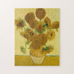 Vincent van Gogh - Vase met vijftien zonnebloemen Legpuzzel<br><div class="desc">Vase met vijftien zonnebloemen / Vase avec quinze tournesols - Vincent Van Gogh,  augustus 1888 - Sunflower 1888 fouth version (F454)</div>