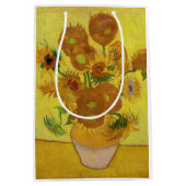 Vincent van Gogh - Vase met vijftien zonnebloemen Medium Cadeauzakje (Voorkant)