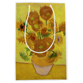 Vincent van Gogh - Vase met vijftien zonnebloemen Medium Cadeauzakje