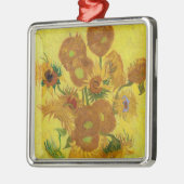 Vincent van Gogh - Vase met vijftien zonnebloemen Metalen Ornament (Links)