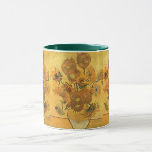 Vincent van Gogh - Vase met vijftien zonnebloemen Mok (Midden)