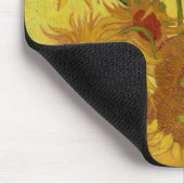 Vincent van Gogh - Vase met vijftien zonnebloemen Muismat (Hoek)