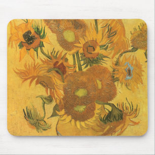 Vincent van Gogh - Vase met vijftien zonnebloemen Muismat