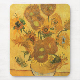 Vincent van Gogh - Vase met vijftien zonnebloemen Muismat