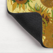 Vincent van Gogh - Vase met vijftien zonnebloemen Muismat (Hoek)