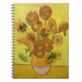 Vincent van Gogh - Vase met vijftien zonnebloemen Notitieboek (Voorkant)