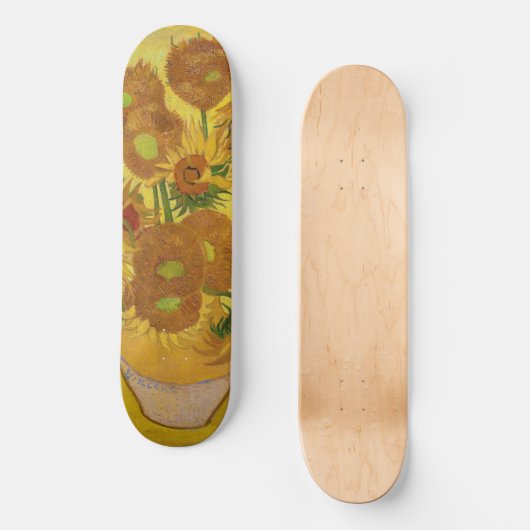 Vincent van Gogh - Vase met vijftien zonnebloemen Persoonlijk Skateboard (Voorkant)