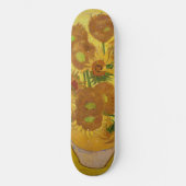 Vincent van Gogh - Vase met vijftien zonnebloemen Persoonlijk Skateboard (Voorkant)