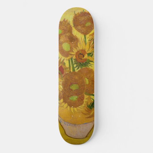 Vincent van Gogh - Vase met vijftien zonnebloemen Persoonlijk Skateboard (Voorkant)