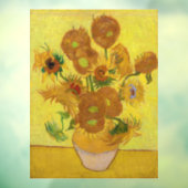 Vincent van Gogh - Vase met vijftien zonnebloemen Raamsticker (Vel 3)