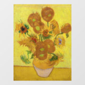 Vincent van Gogh - Vase met vijftien zonnebloemen Raamsticker (Vel)