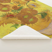 Vincent van Gogh - Vase met vijftien zonnebloemen Sherpa Deken (3/4)