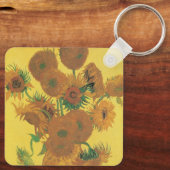Vincent van Gogh - Vase met vijftien zonnebloemen Sleutelhanger (Achterkant)