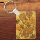 Vincent van Gogh - Vase met vijftien zonnebloemen Sleutelhanger (Voorkant)
