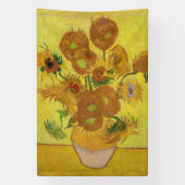 Vincent van Gogh - Vase met vijftien zonnebloemen Spandoek (Verticaal)