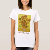 Vincent van Gogh - Vase met vijftien zonnebloemen T-shirt (Voorkant)