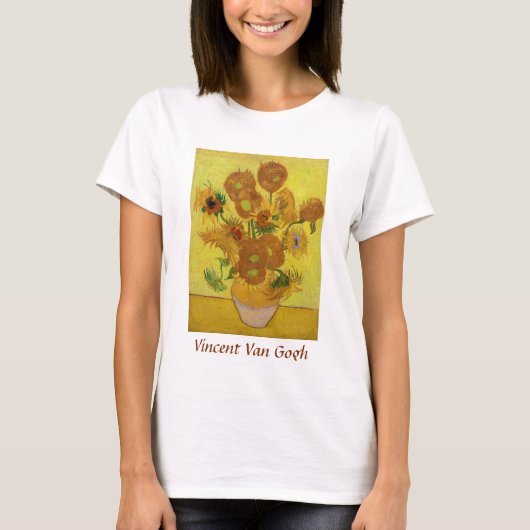 Vincent van Gogh - Vase met vijftien zonnebloemen T-shirt (Voorkant)