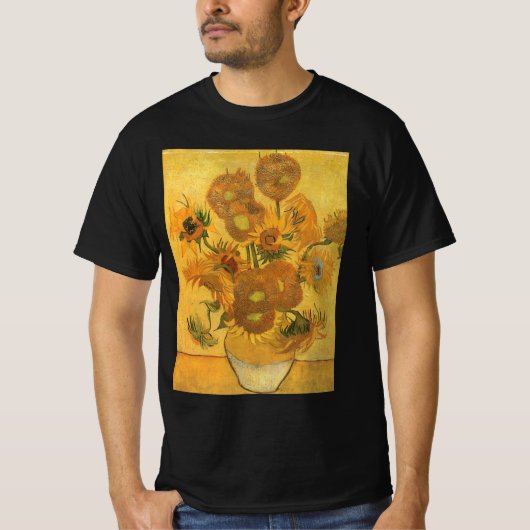 Vincent van Gogh - Vase met vijftien zonnebloemen T-shirt (Voorkant)