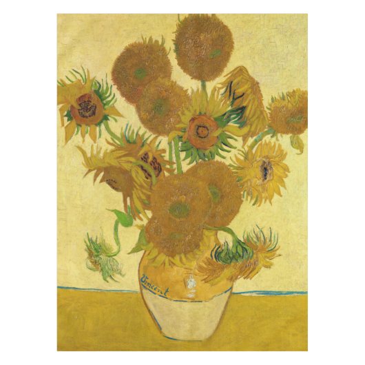 Vincent van Gogh - Vase met vijftien zonnebloemen Tafelkleed (Voorkant)