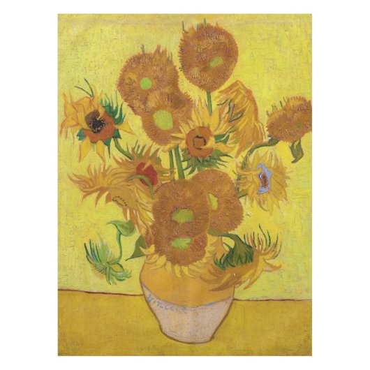 Vincent van Gogh - Vase met vijftien zonnebloemen Tafelkleed (Voorkant)