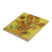 Vincent van Gogh - Vase met vijftien zonnebloemen Tegeltje (Zijkant)