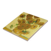 Vincent van Gogh - Vase met vijftien zonnebloemen Tegeltje (Zijkant)