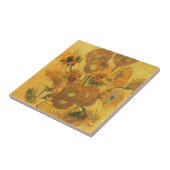 Vincent van Gogh - Vase met vijftien zonnebloemen Tegeltje (Zijkant)