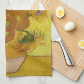Vincent van Gogh - Vase met vijftien zonnebloemen Theedoek (Quarter Fold)