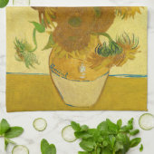 Vincent van Gogh - Vase met vijftien zonnebloemen Theedoek (Gevouwen)