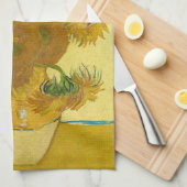 Vincent van Gogh - Vase met vijftien zonnebloemen Theedoek (Quarter Fold)
