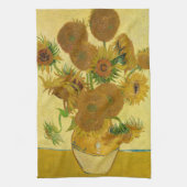 Vincent van Gogh - Vase met vijftien zonnebloemen Theedoek (Verticaal)
