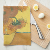 Vincent van Gogh - Vase met vijftien zonnebloemen Theedoek (Quarter Fold)