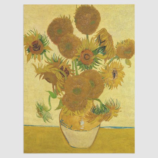 Vincent van Gogh - Vase met vijftien zonnebloemen Tissuepapier