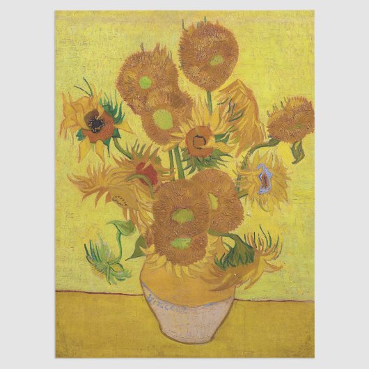 Vincent van Gogh - Vase met vijftien zonnebloemen Tissuepapier