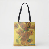 Vincent van Gogh - Vase met vijftien zonnebloemen Tote Bag (Voorkant)