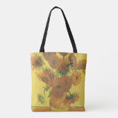 Vincent van Gogh - Vase met vijftien zonnebloemen Tote Bag (Achterkant)