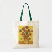 Vincent van Gogh - Vase met vijftien zonnebloemen Tote Bag (Voorkant)