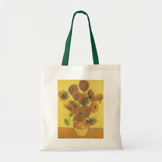 Vincent van Gogh - Vase met vijftien zonnebloemen Tote Bag (Voorkant)