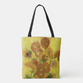 Vincent van Gogh - Vase met vijftien zonnebloemen Tote Bag (Achterkant)