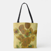 Vincent van Gogh - Vase met vijftien zonnebloemen Tote Bag (Achterkant)