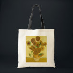 Vincent van Gogh - Vase met vijftien zonnebloemen Tote Bag<br><div class="desc">Vase met vijftien zonnebloemen / Vase avec quinze tournesols - Vincent Van Gogh,  augustus 1888 - Sunflower 1888 fouth version (F454)</div>