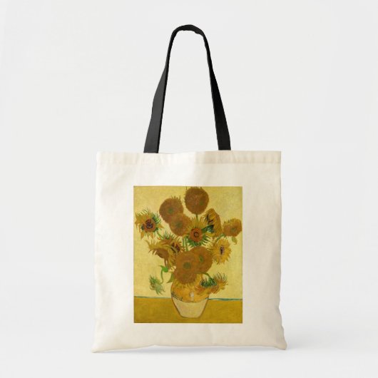 Vincent van Gogh - Vase met vijftien zonnebloemen Tote Bag (Voorkant)