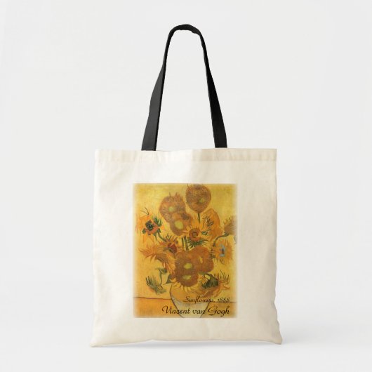 Vincent van Gogh - Vase met vijftien zonnebloemen Tote Bag (Voorkant)