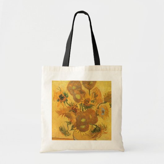 Vincent van Gogh - Vase met vijftien zonnebloemen Tote Bag (Voorkant)