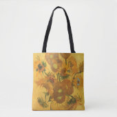 Vincent van Gogh - Vase met vijftien zonnebloemen Tote Bag (Voorkant)