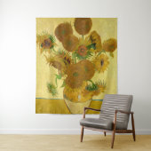 Vincent van Gogh - Vase met vijftien zonnebloemen Wandkleed (In situ)