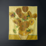 Vincent van Gogh - Vase met vijftien zonnebloemen Wandkleed<br><div class="desc">Vase met vijftien zonnebloemen / Vase avec quinze tournesols - Vincent Van Gogh,  augustus 1888 - Sunflower 1888 fouth version (F454)</div>